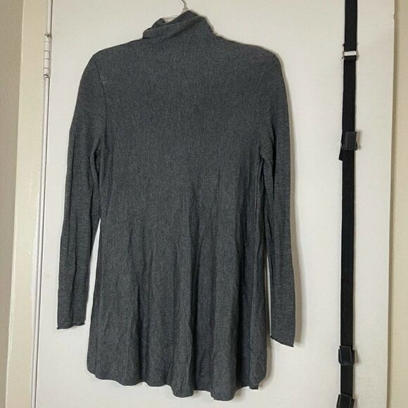 EILEEN FISHER Lyocell turtleneck gray long sleeve knit top size XS - Picture 4 of 5
